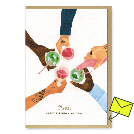 ALL THE WAYS TO SAY Grußkarte "Cheers" | Klappkarte zum Geburtstag | ALL THE WAYS TO SAY