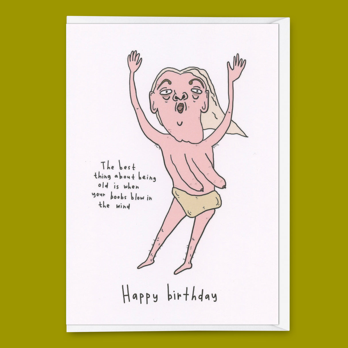 Eat Mielies Weird Illustration Grußkarte "Old lady boobs" | Lustige Geburtstagskarte | Eat Mielies