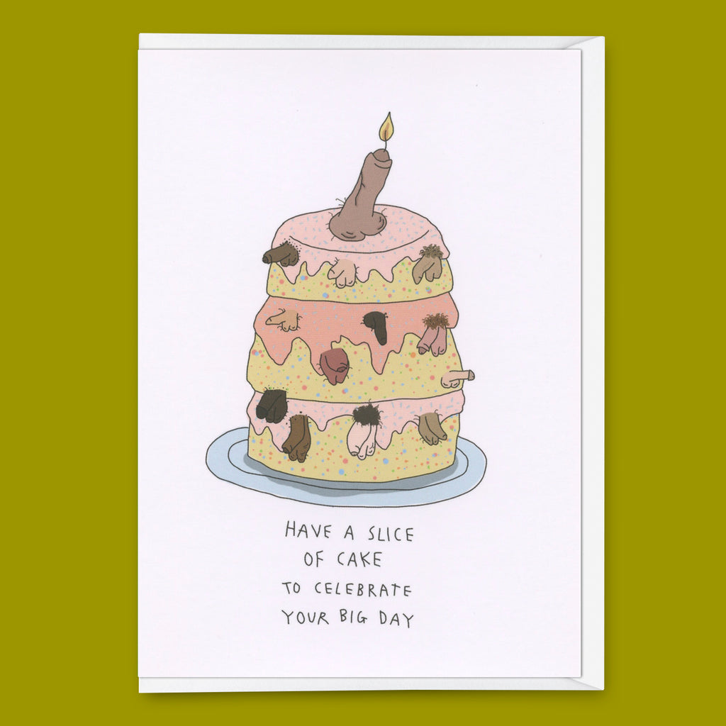 Eat Mielies Weird Illustration Grußkarte "Penis birthday cake" | Geburtstagskarte | Eat Mielies