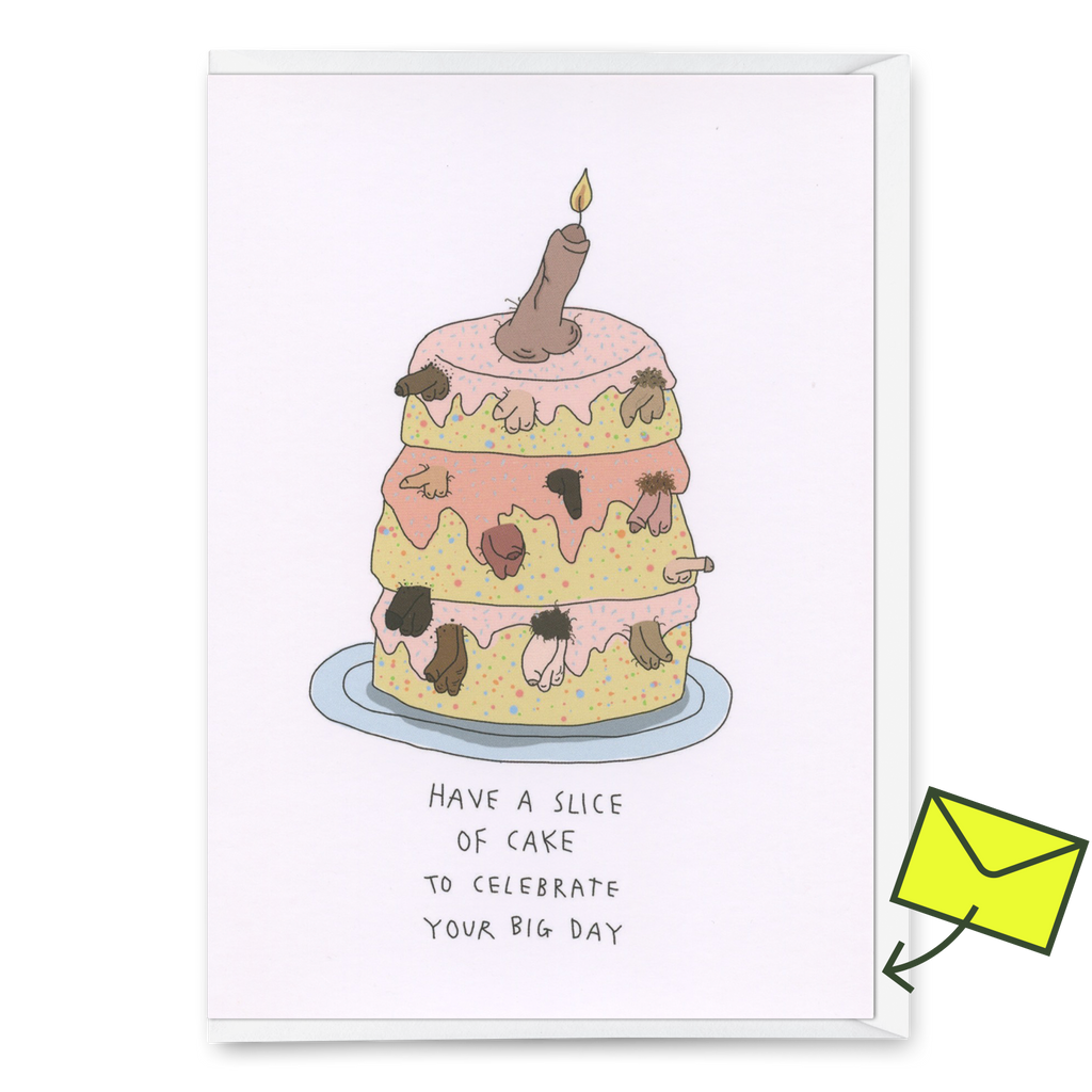 Eat Mielies Weird Illustration Grußkarte "Penis birthday cake" | Geburtstagskarte | Eat Mielies