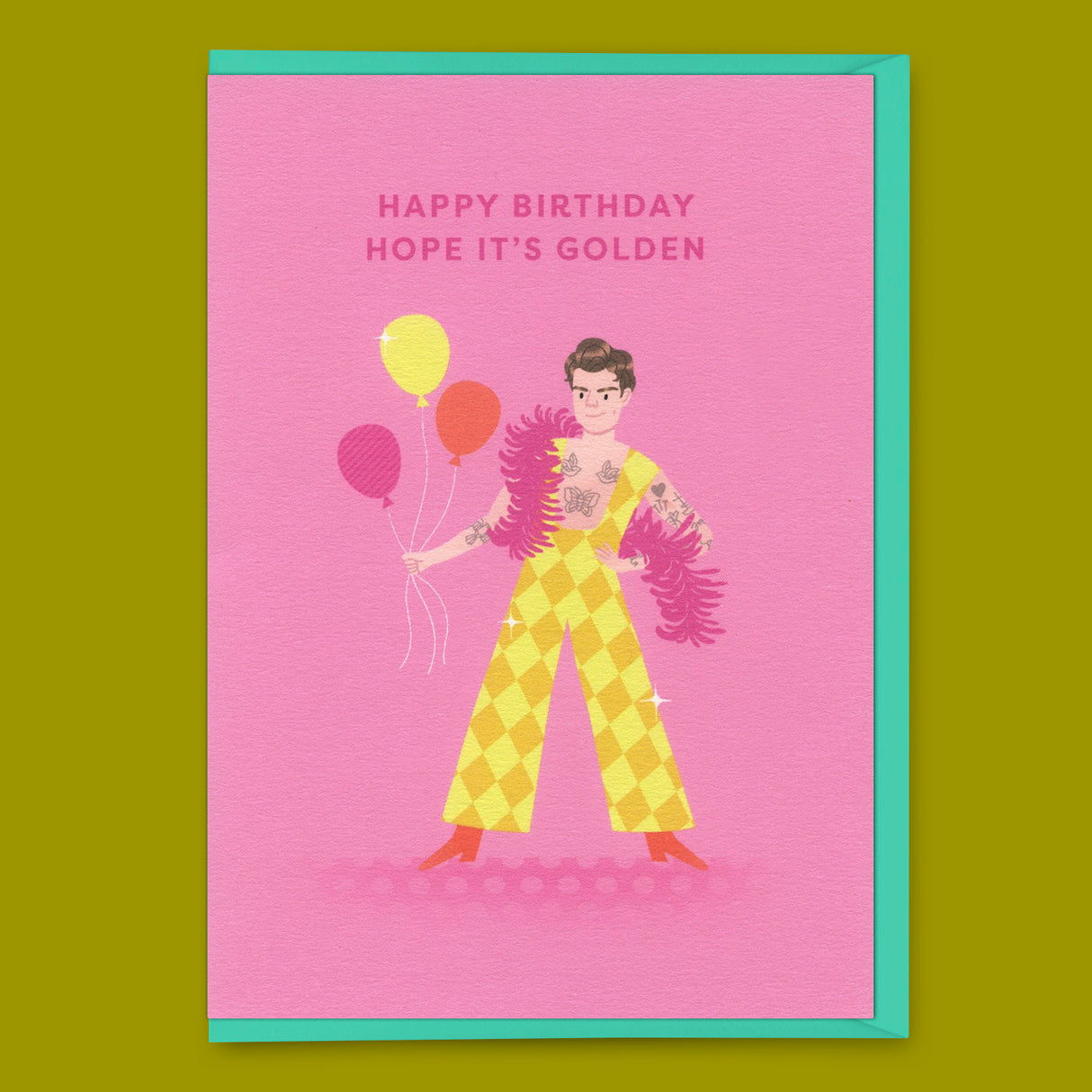 Ohh Deer Grußkarte "Harry Styles Golden" | Geburtstagskarte | Ohh Deer
