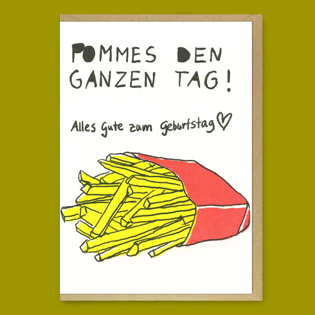 Superjuju Grußkarte "Happy Birthday Pommes" | Geburtstagskarte | Superjuju