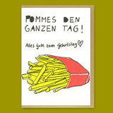 Superjuju Grußkarte "Happy Birthday Pommes" | Geburtstagskarte | Superjuju