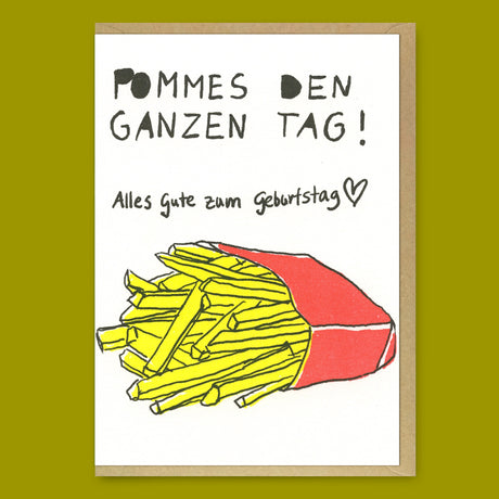 Superjuju Grußkarte "Happy Birthday Pommes" | Geburtstagskarte | Superjuju