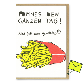 Superjuju Grußkarte "Happy Birthday Pommes" | Geburtstagskarte | Superjuju