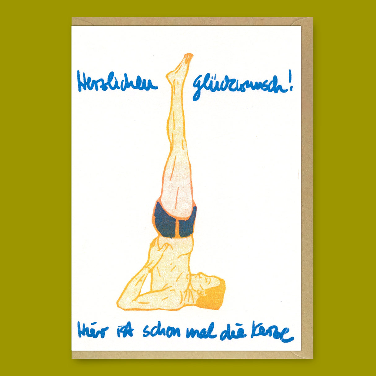 Superjuju Grußkarte "Hier ist schon mal die Kerze" | Geburtstagskarte | Superjuju