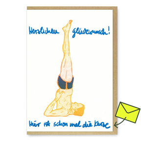 Superjuju Grußkarte "Hier ist schon mal die Kerze" | Geburtstagskarte | Superjuju