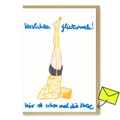 Superjuju Grußkarte "Hier ist schon mal die Kerze" | Geburtstagskarte | Superjuju