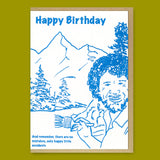 Superjuju Grußkarte "Bob Ross" | Lustige Geburtstagskarte | Superjuju