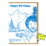 Superjuju Grußkarte "Bob Ross" | Lustige Geburtstagskarte | Superjuju