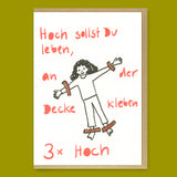 Superjuju Grußkarte "Hoch sollst du leben" | Schöne Klappkarte | Superjuju