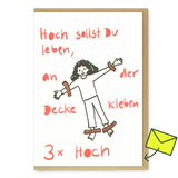 Superjuju Grußkarte "Hoch sollst du leben" | Schöne Klappkarte | Superjuju