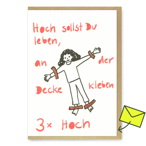 Superjuju Grußkarte "Hoch sollst du leben" | Schöne Klappkarte | Superjuju