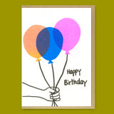 Superjuju Grußkarte "Happy Birthday Balloons" | Geburtstagskarte | Superjuju