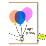 Superjuju Grußkarte "Happy Birthday Balloons" | Geburtstagskarte | Superjuju