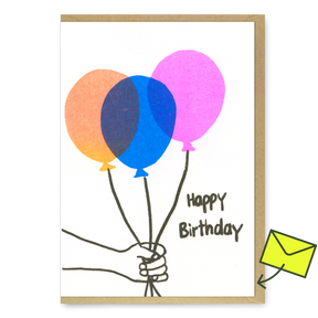 Superjuju Grußkarte "Happy Birthday Balloons" | Geburtstagskarte | Superjuju