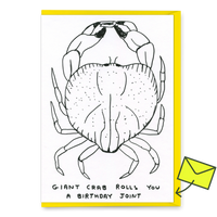 David Shrigley Grußkarte "Giant crab" | Lustige Klappkarte | David Shrigley