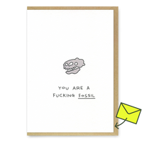 Paul Gandhi Grußkarte "You are a fucking fossil" | Lustige Klappkarte | Paul Gandhi
