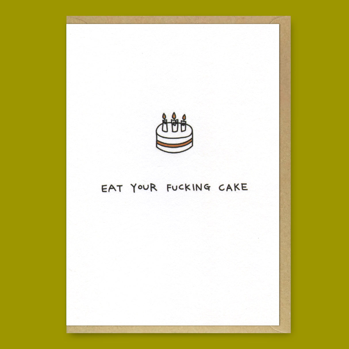 Paul Gandhi Grußkarte "Eat your cake" | Witzige Klappkarte | Paul Gandhi