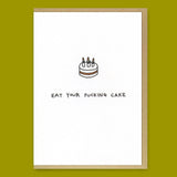 Paul Gandhi Grußkarte "Eat your cake" | Witzige Klappkarte | Paul Gandhi