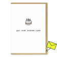 Paul Gandhi Grußkarte "Eat your cake" | Witzige Klappkarte | Paul Gandhi