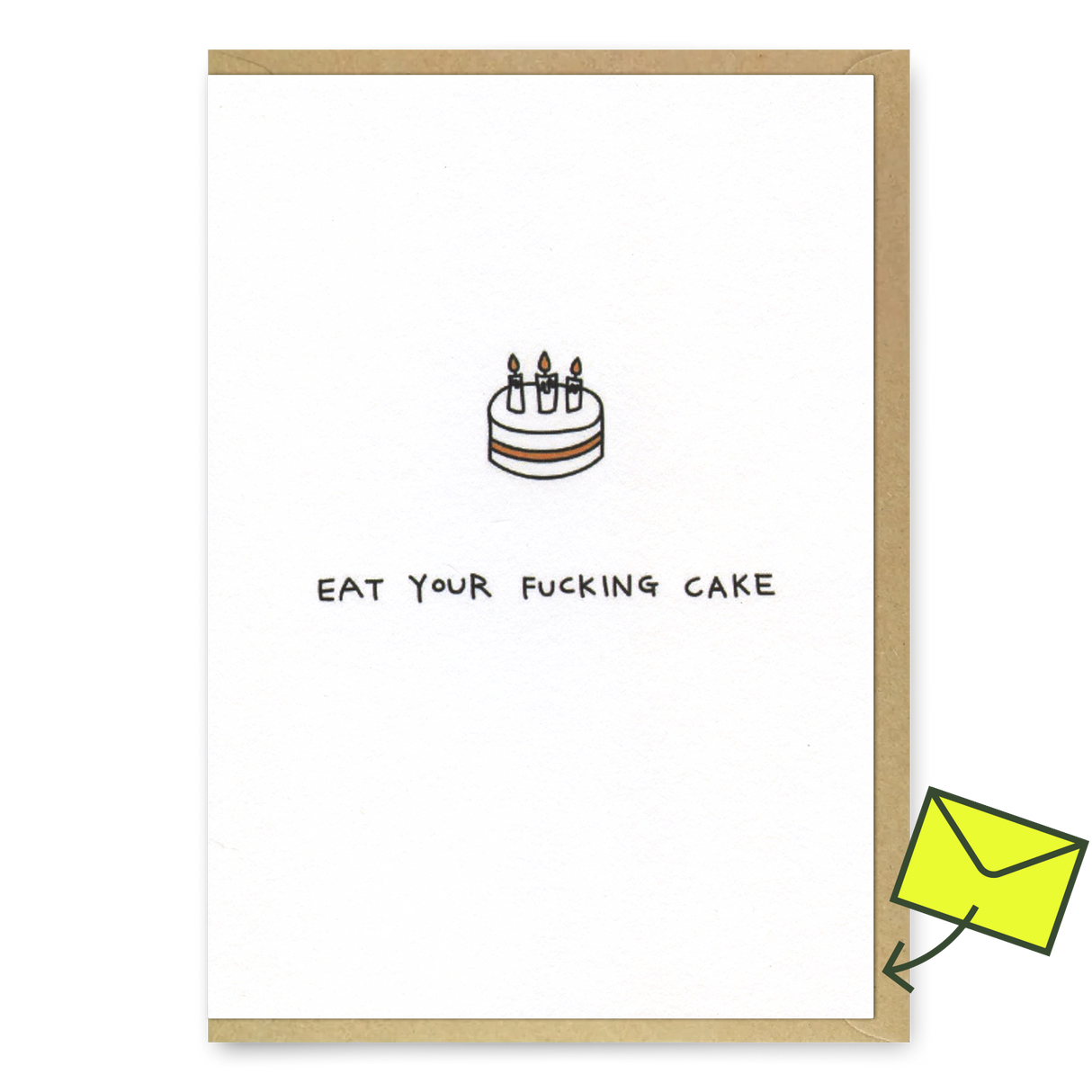 Paul Gandhi Grußkarte "Eat your cake" | Witzige Klappkarte | Paul Gandhi