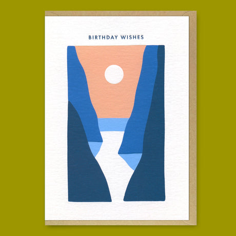 Miles Tewson Grußkarte "Between cliffs" | Schöne Klappkarte | Miles Tewson
