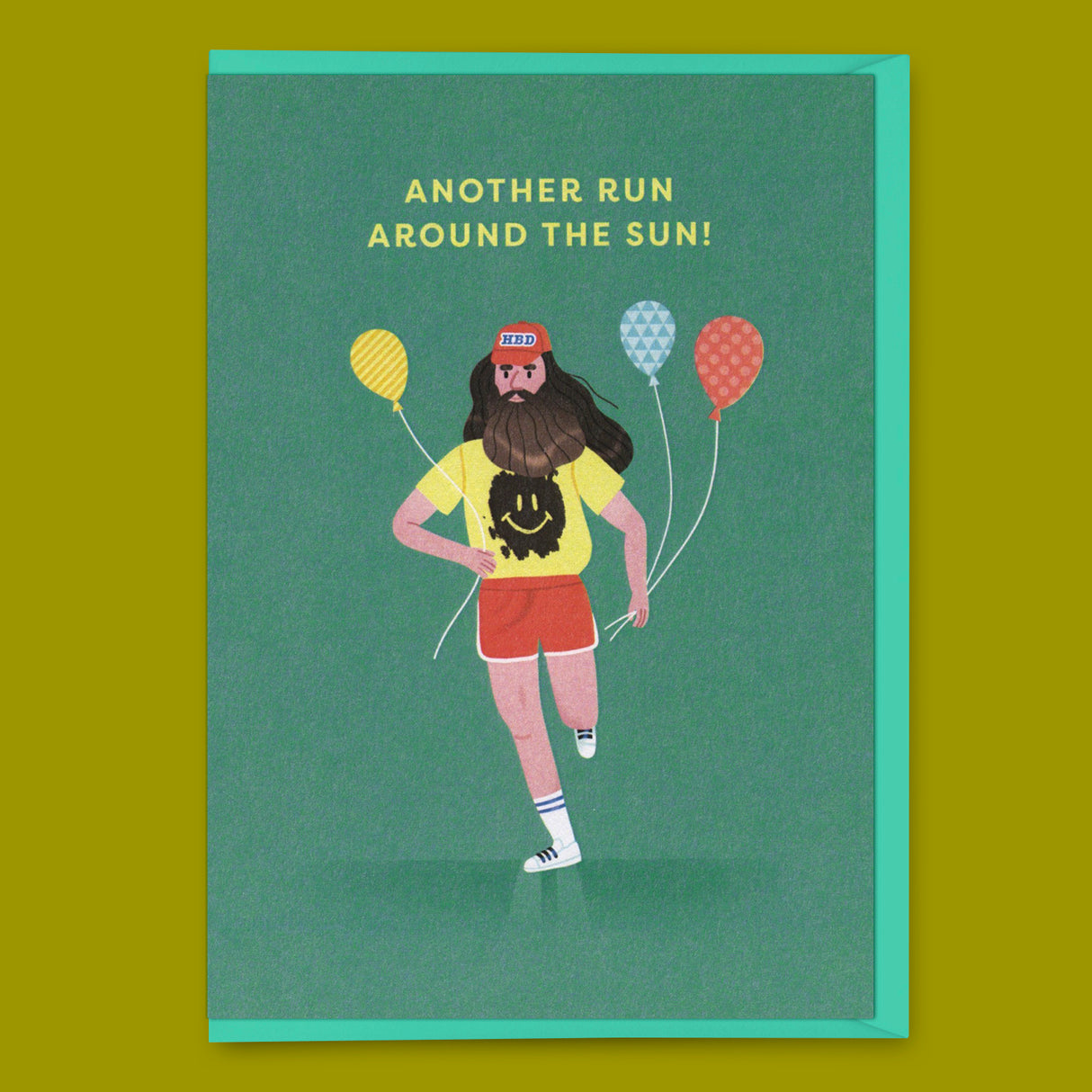 Ohh Deer Grußkarte "Another run around the sun" | Lustige Klappkarte | Ohh Deer