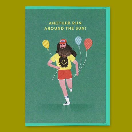 Ohh Deer Grußkarte "Another run around the sun" | Lustige Klappkarte | Ohh Deer