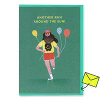 Ohh Deer Grußkarte "Another run around the sun" | Lustige Klappkarte | Ohh Deer
