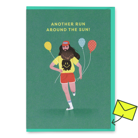 Ohh Deer Grußkarte "Another run around the sun" | Lustige Klappkarte | Ohh Deer