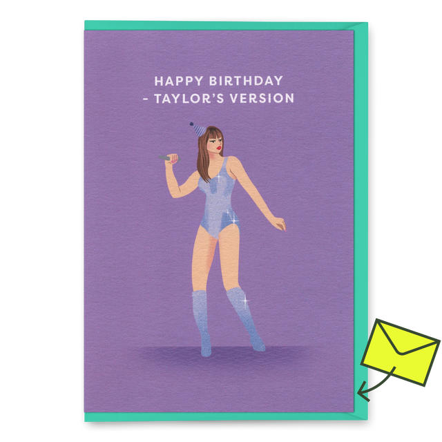 Ohh Deer Grußkarte "Happy Birthday Taylor´s Version" | Schöne Klappkarte | Ohh Deer