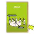 Modern Toss Grußkarte "Alexa" | Witzige Klappkarte | Modern Toss