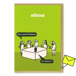 Modern Toss Grußkarte "Alexa" | Witzige Klappkarte | Modern Toss