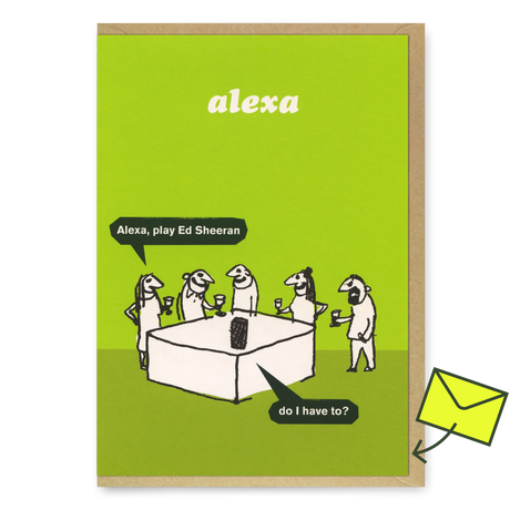 Modern Toss Grußkarte "Alexa" | Witzige Klappkarte | Modern Toss
