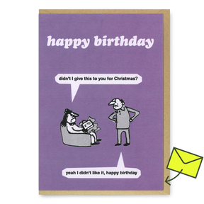 Modern Toss Grußkarte "Birthday Present" | Lustige Klappkarte | Modern Toss