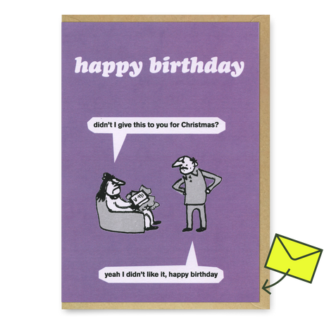 Modern Toss Grußkarte "Birthday Present" | Lustige Klappkarte | Modern Toss