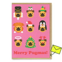 Studio Boketto Grußkarte "Merry Pugmas" | Weihnachtskarte | Studio Boketto