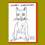 David Shrigley Grußkarte "Merry Christmas Cat´s penis" | David Shrigley