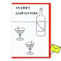 David Shrigley Grußkarte "Merry Christmas poison" | David Shrigley