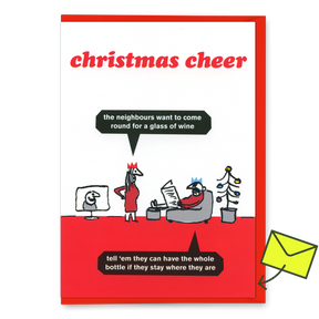 Modern Toss Grußkarte "Christmas Cheer Wine" | Modern Toss