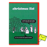 Modern Toss Grußkarte "Christmas List" | Modern Toss