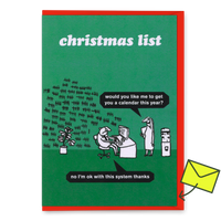 Modern Toss Grußkarte "Christmas List" | Modern Toss