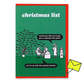 Modern Toss Grußkarte "Christmas List" | Modern Toss