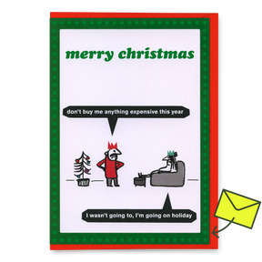 Modern Toss Grußkarte "Expensive gift" | Lustige Klappkarte | Modern Toss
