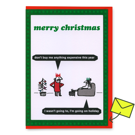 Modern Toss Grußkarte "Expensive gift" | Lustige Klappkarte | Modern Toss