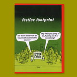 Modern Toss Grußkarte "Festive Footprint" | Lustige Klappkarte | Modern Toss