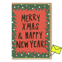 Grußkarte Ohh Deer “Xmas Typographic” | Moderne Weihnachtskarte