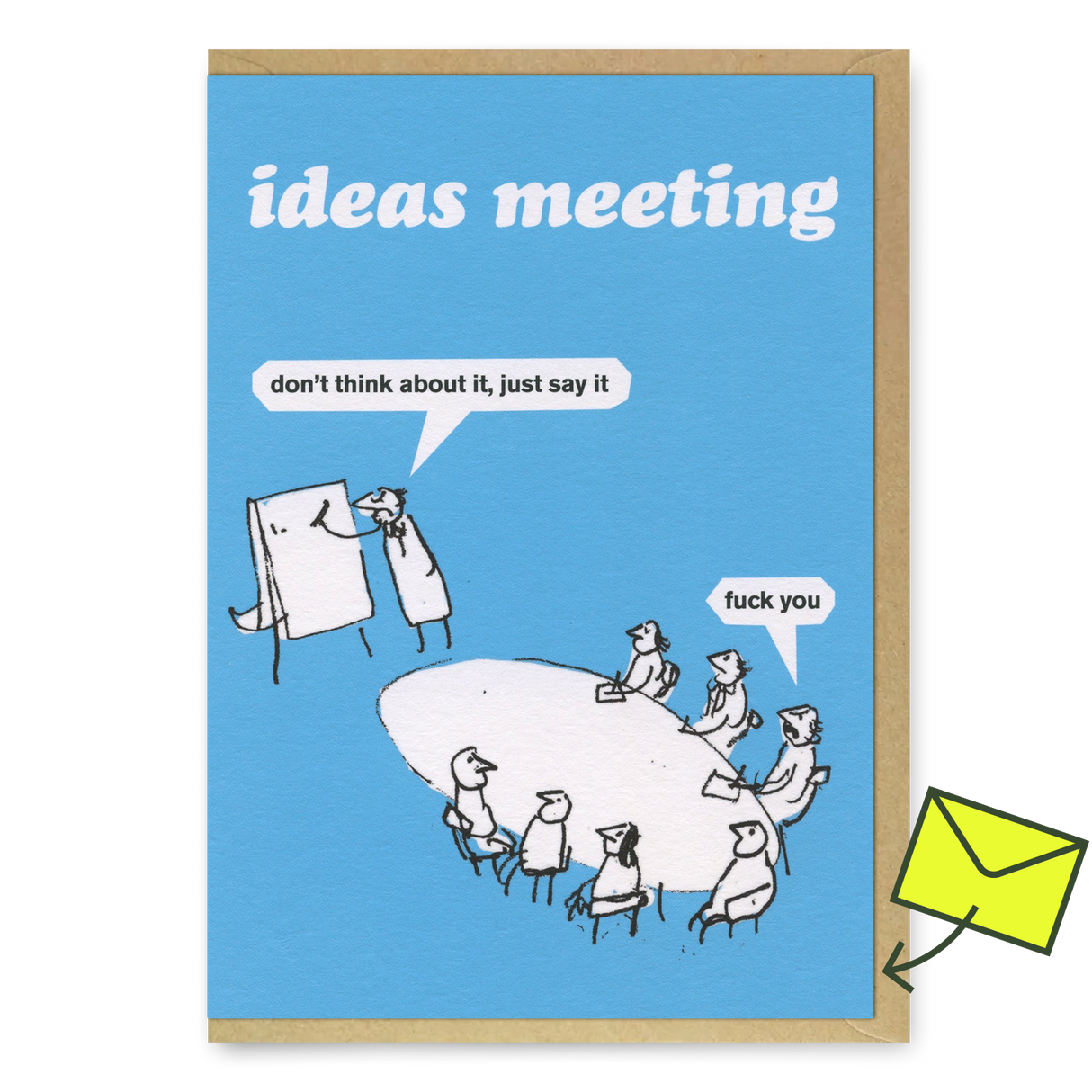 Modern Toss Grußkarte "Ideas Meeting" | Lustige Klappkarte | Modern Toss
