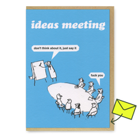 Modern Toss Grußkarte "Ideas Meeting" | Lustige Klappkarte | Modern Toss